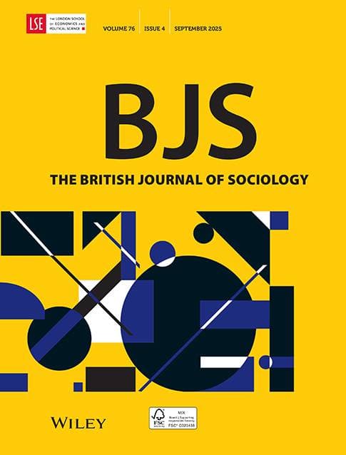Book cover for the journal The British Journal of Sociology